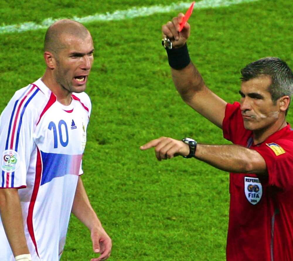 Zinedine Zidane and red card in 2006