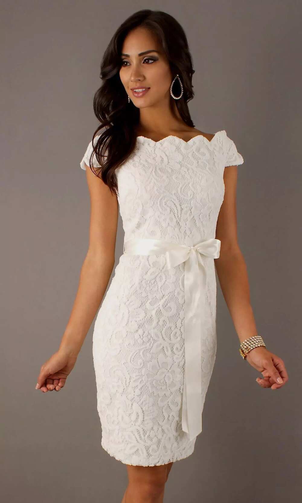 sequence lace short gown styles
