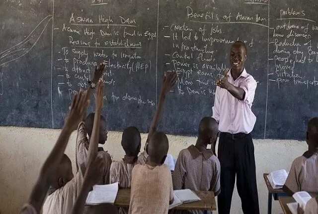 A primary school teacher in classroom