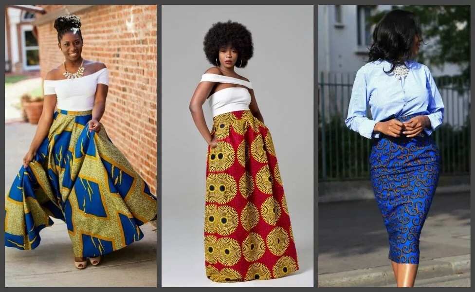 High waisted Ankara skirts: Fresh designs 2017