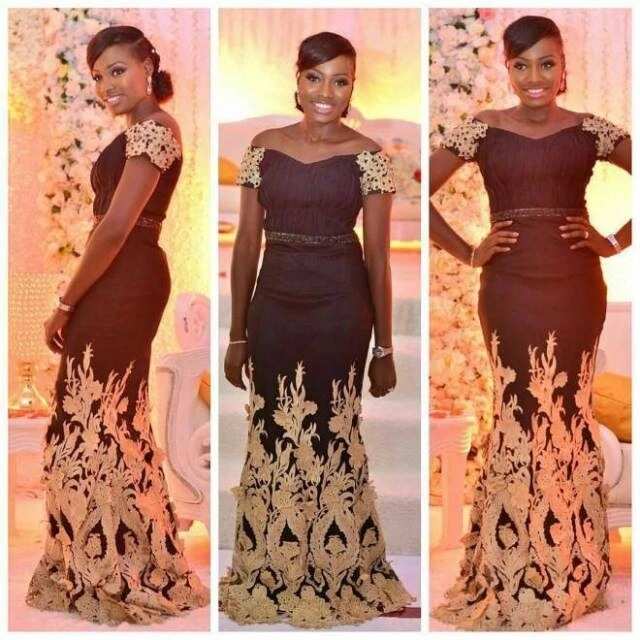Ghanaian lace dress