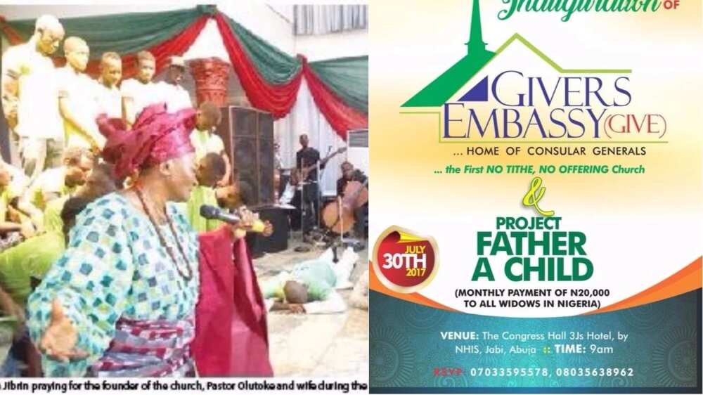 Givers Embassy does not accept tithes and offerings Source: Twitter, GiversEmbassy