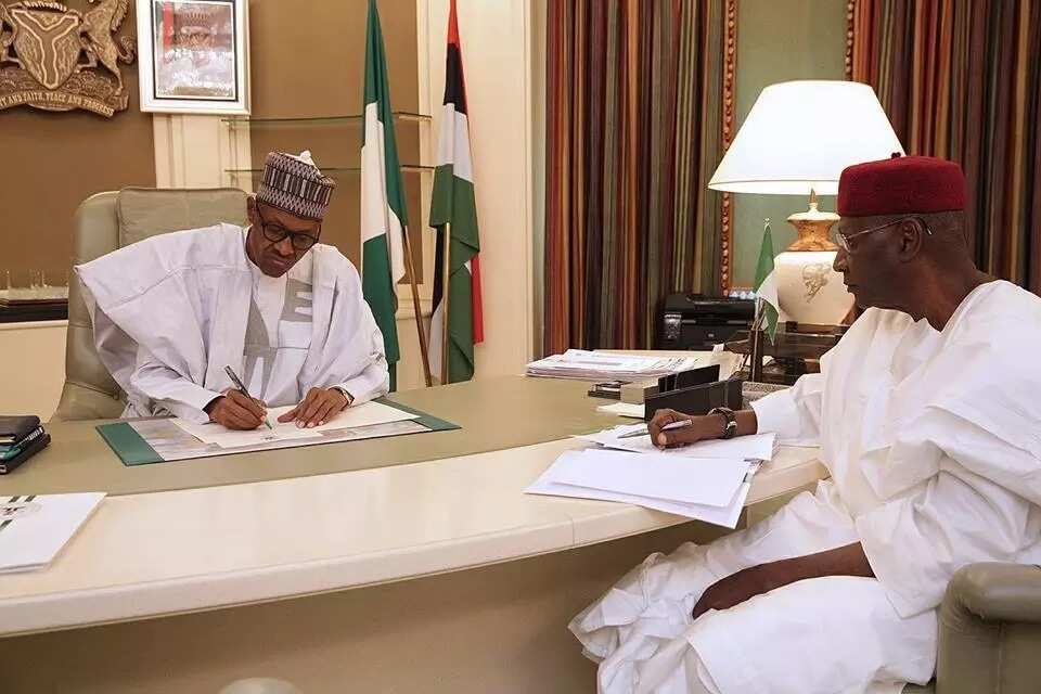 UPDATED: Buhari resumes work, notifies National Assembly
