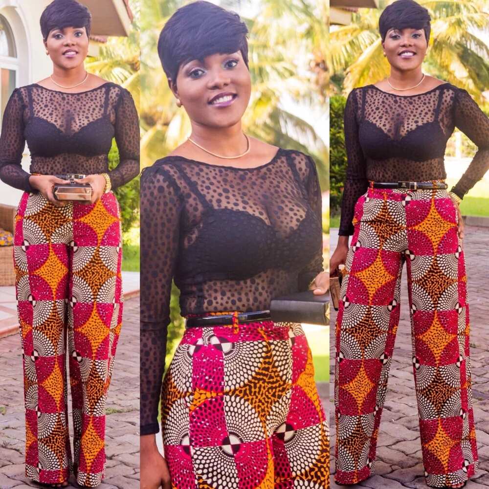 Ankara trouser and lace top