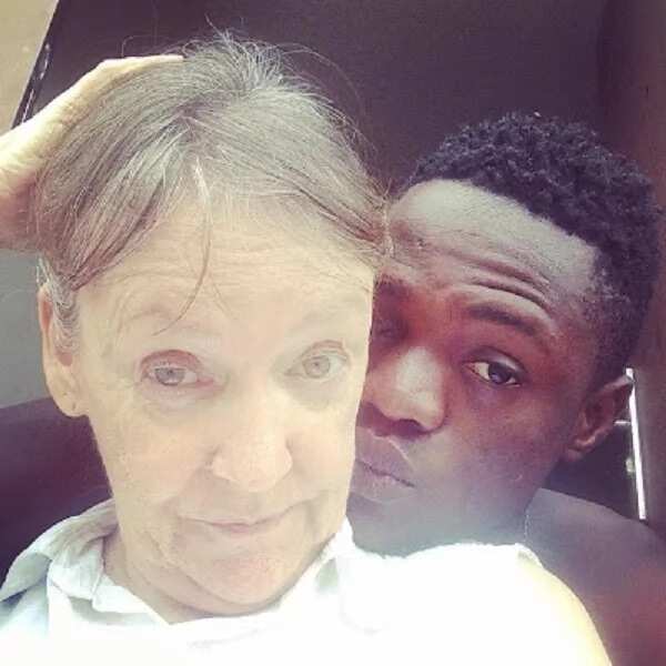 Nigerian man celebrates his much older White wife on Facebook (Photos)