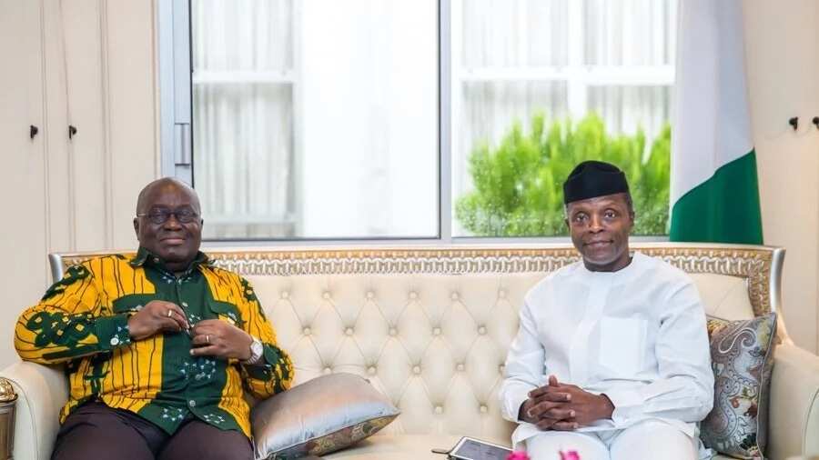 Osinbajo receives Ghana’s President Nana Akufo-Addo in Abuja