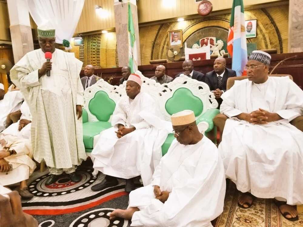 Atiku Abubakar pays condolence visit to Kano governor over death of Maitama Sule