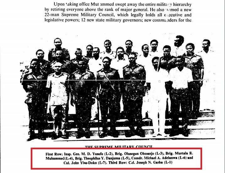 1975 CIA files list Obasanjo, Danjuma, 6 others as Nigeria's most powerful military leaders