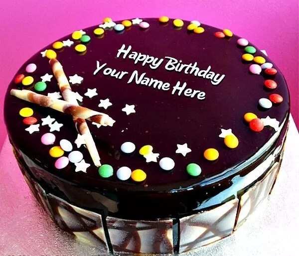 Chocolate birthday cakes with name