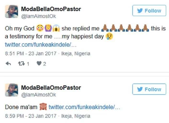 Funke Akindele surprises fan who asked her for waka role in her movies