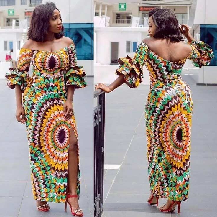Hot ankara gown that shows your perfect back Hot ankara gown that shows your perfect back