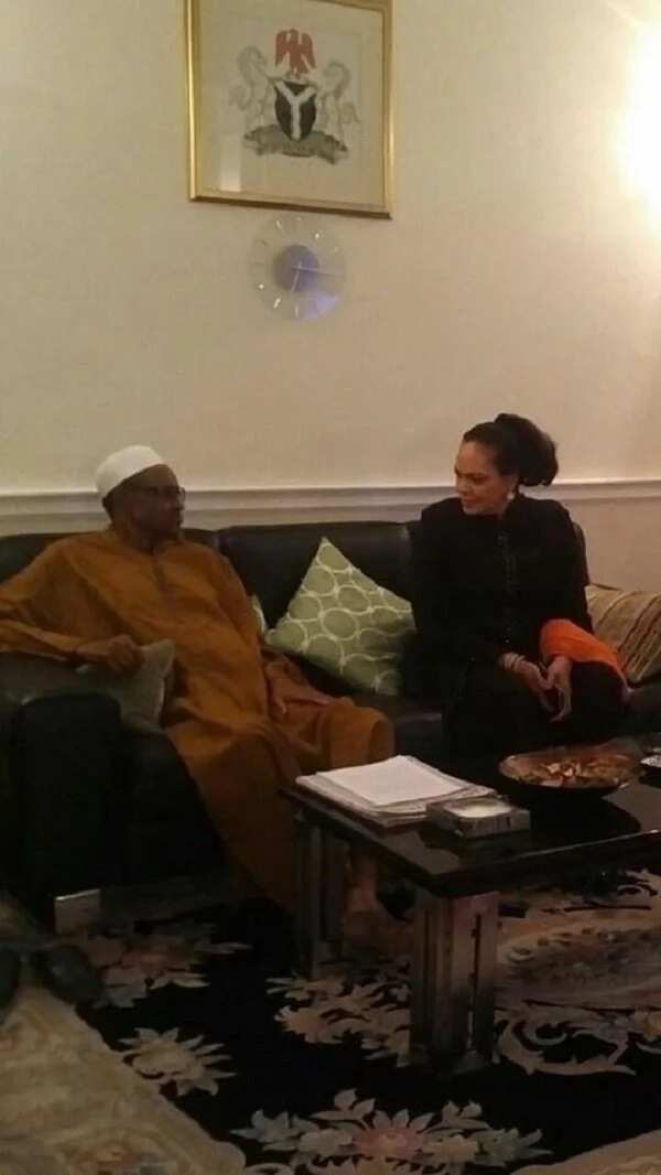 BREAKING: Fresh photo proves President Buhari is alive and well in UK