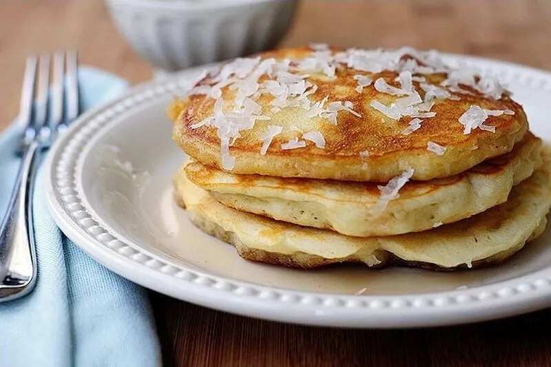 Pancakes with coconut taste recipe - top 10 Nigerian snacks and how to make them