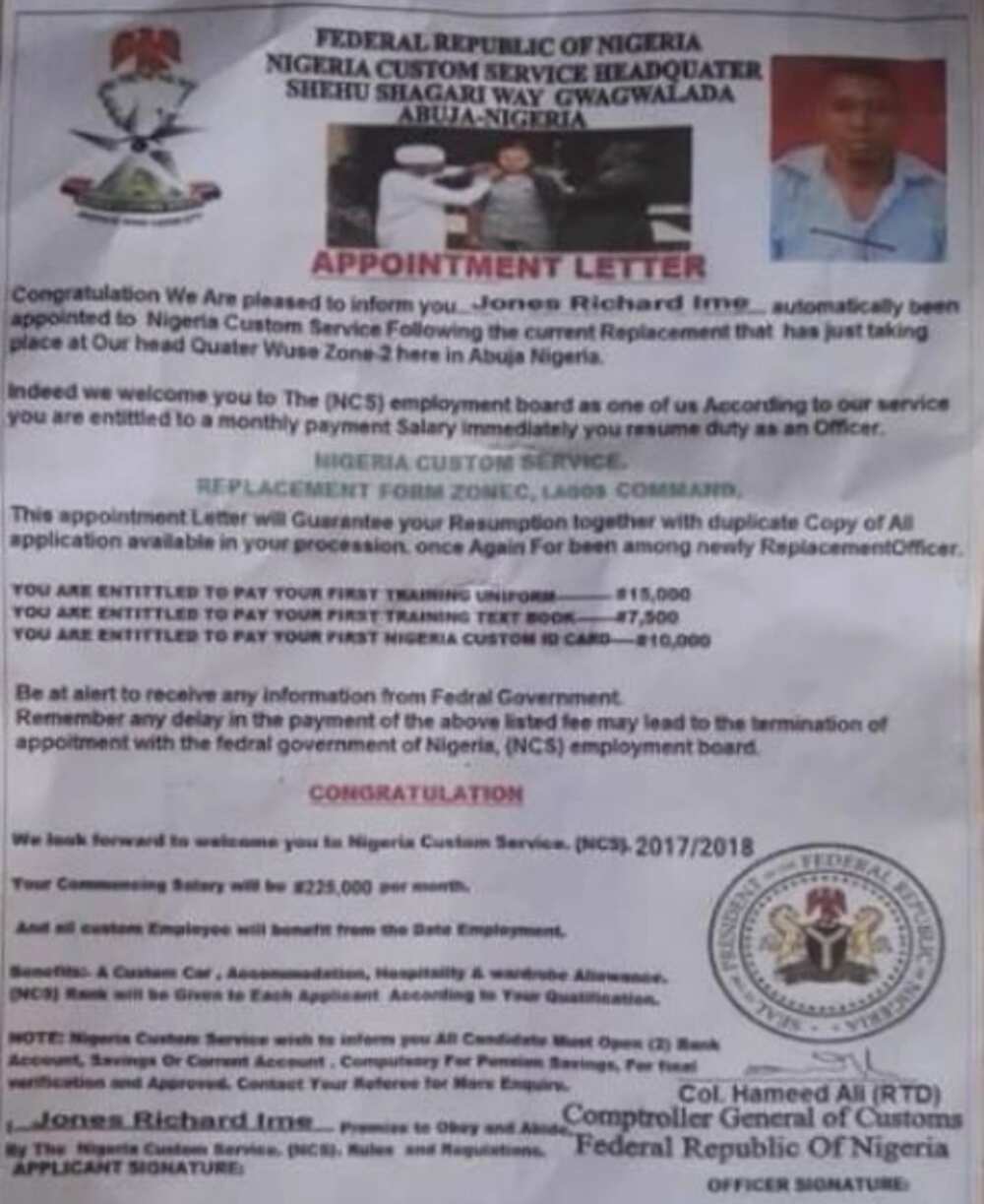 Nigeria Customs Bust Fake Online Recruitment Scam Legit Ng