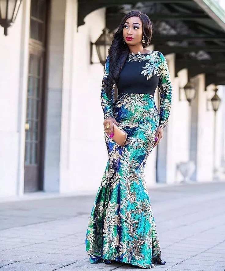 ankara dresses with sequins