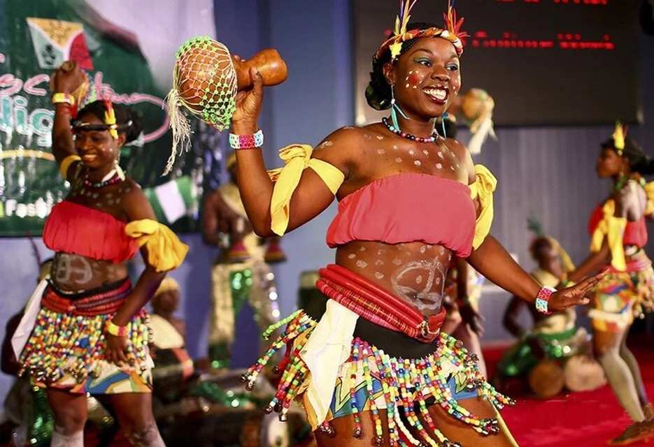 Nigerian dancers are performing at Nigerian Cultural Week