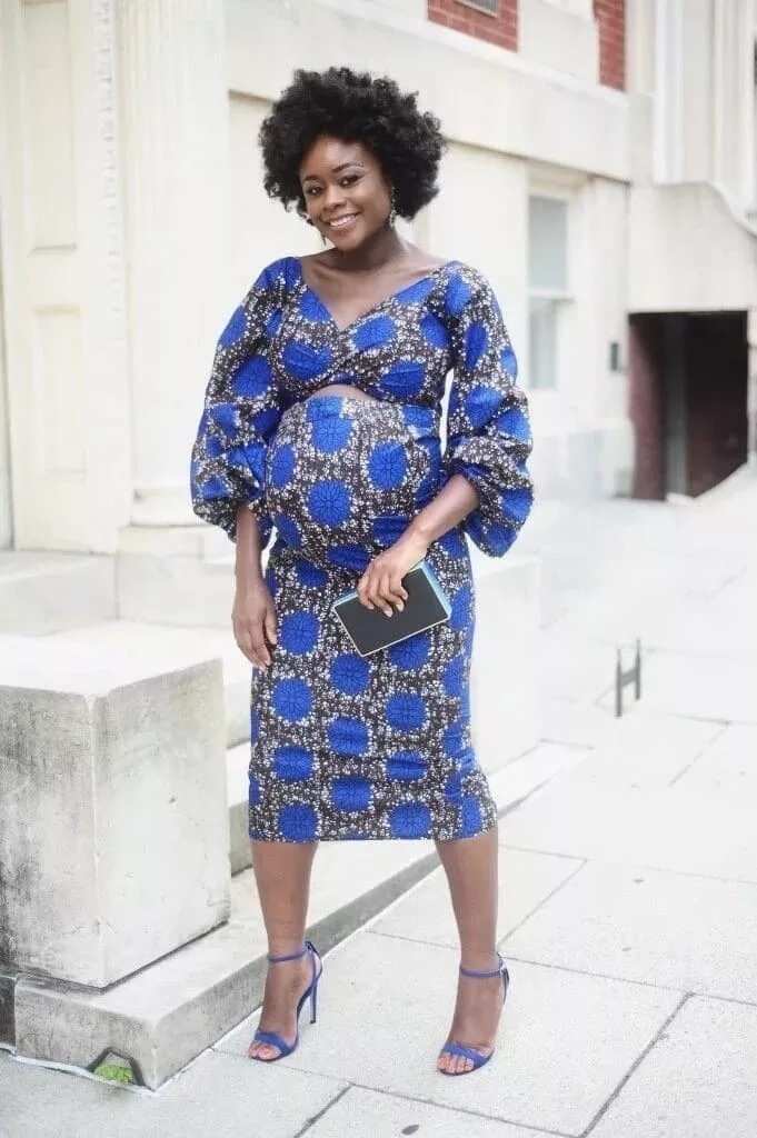 Ankara skirt and blouse for pregnant ladies