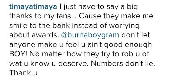 Timaya Advises Burna Boy