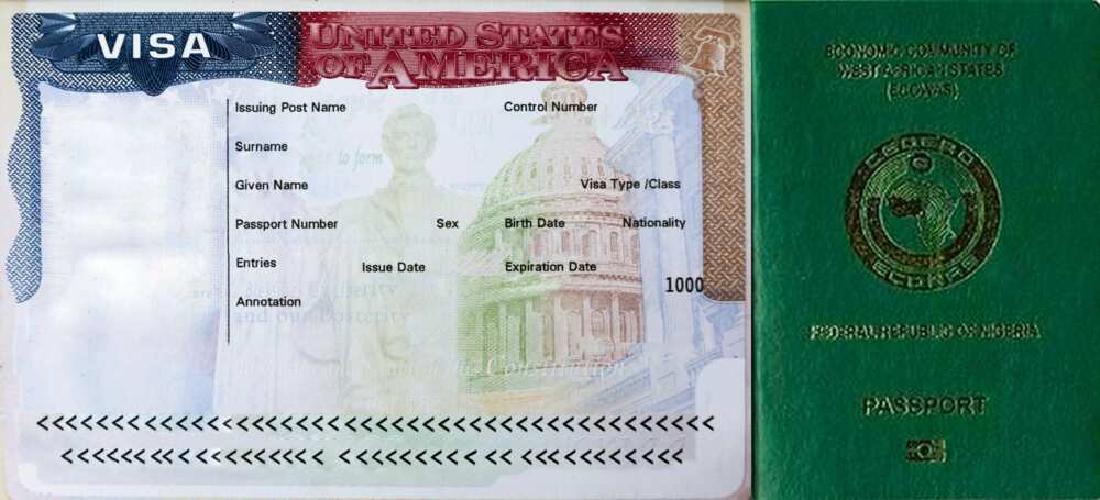 US visa in Nigerian passport