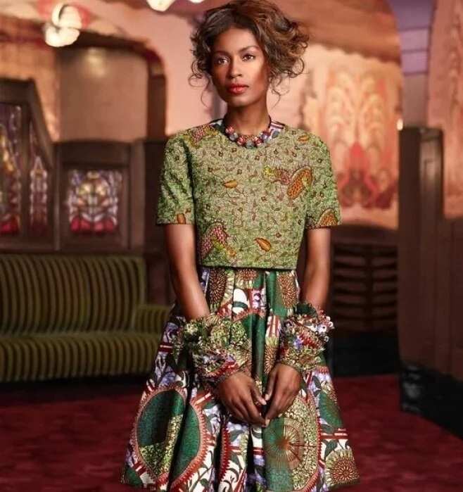 Avant-garde Ankara skirt and blouse 2017