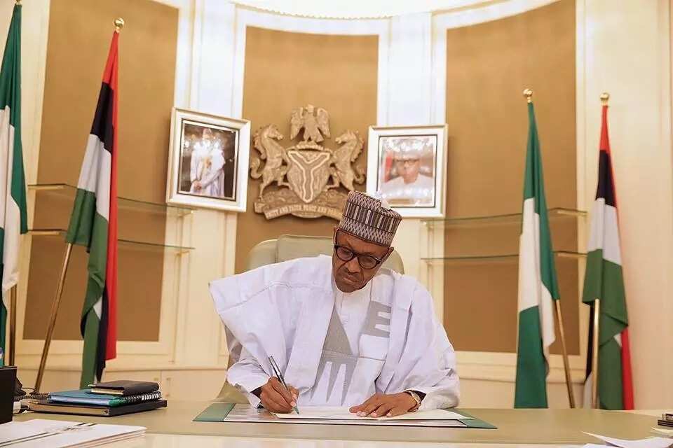 UPDATED: Buhari resumes work, notifies National Assembly (photos)