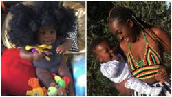 Beautiful African mum takes to social media to celebrate her cute son with beautiful black skin (photos)