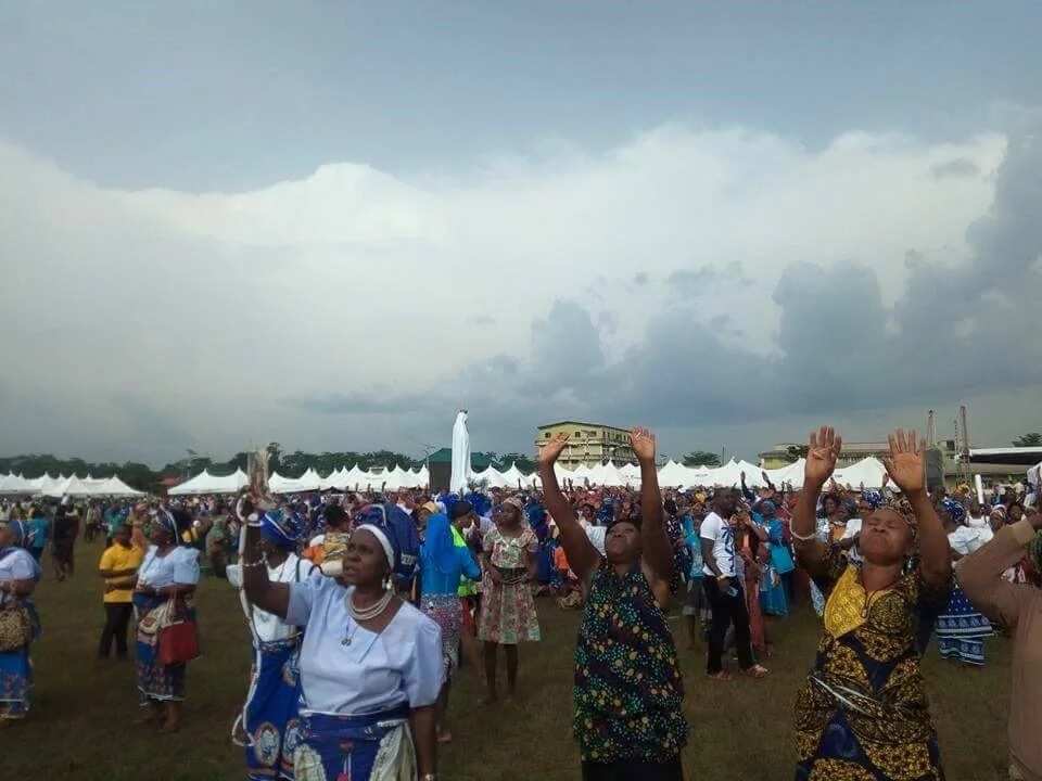 Holy Mary appears in Edo state during Catholic national congress (photos) Holy Mary appears in Edo state during Catholic national congress (photos)