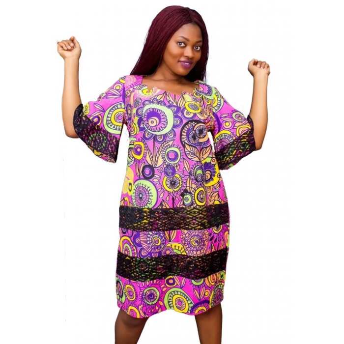 Ankara dresses with lace that are popular this season Legit.ng