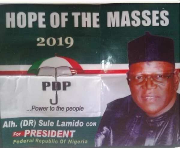 Sule Lamido for president posters flood Lagos PDP secretariat