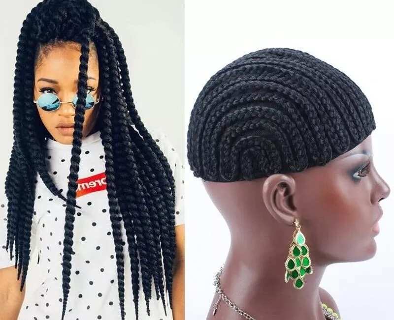 How can I make wig cap weave with braids