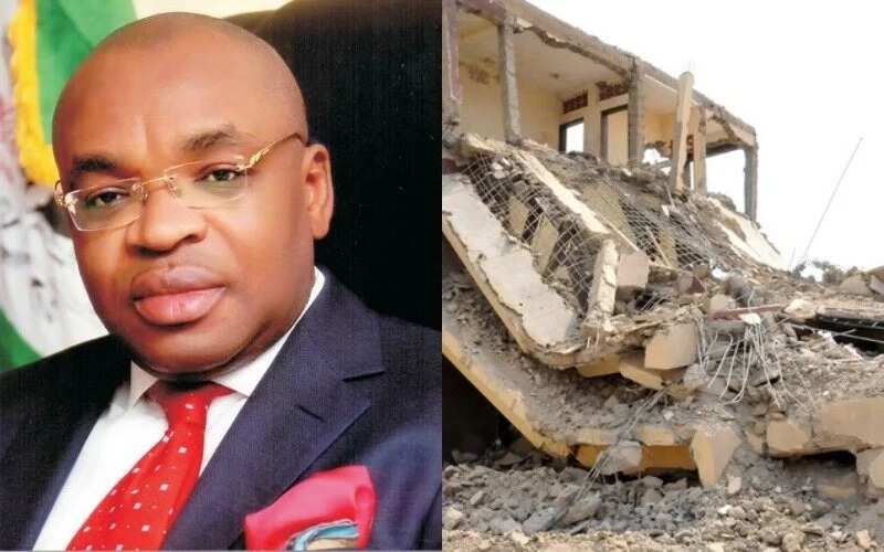 BREAKING: Governor Udom narrowly escapes death as church building collapses in Akwa Ibom