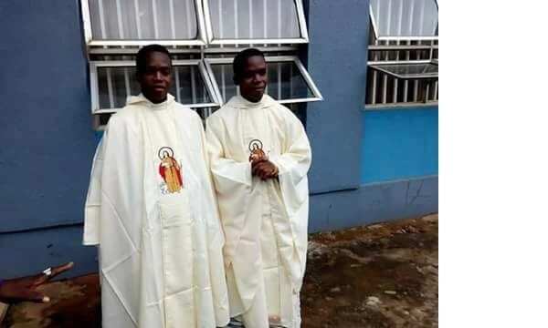 Two identical twins, Francis and Cornelius, gifted with a car as they ordained as priests