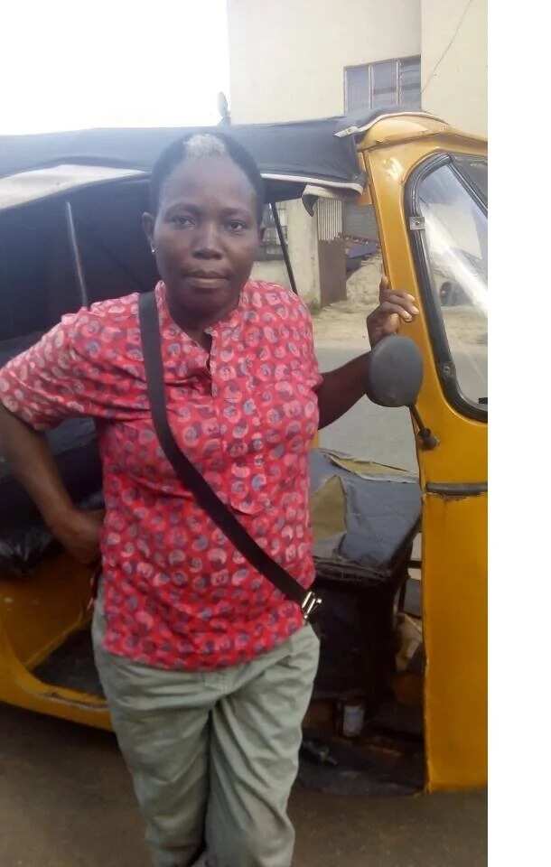 Meet hardworking widow in Abia who takes care of her family by driving Keke (photos)