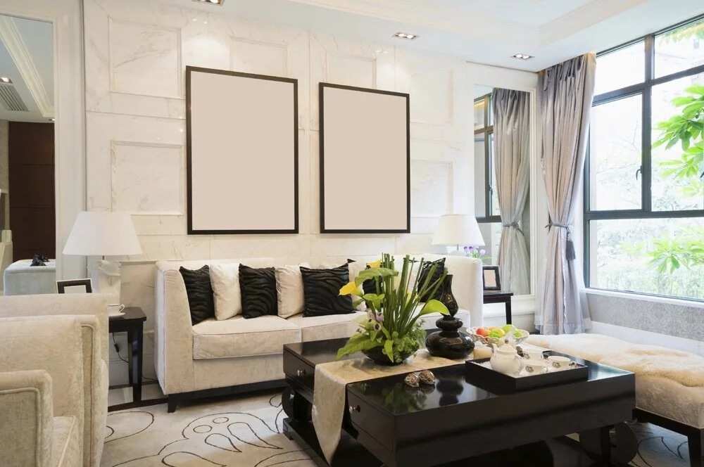 White living room