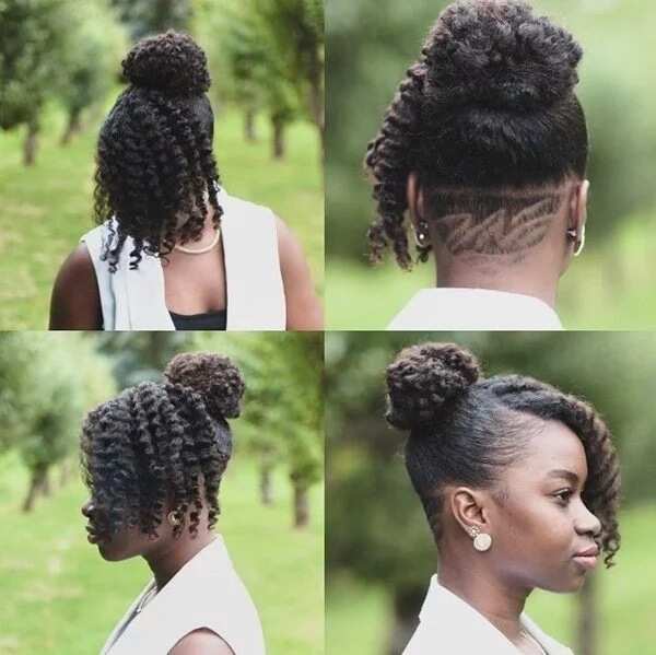 Protective natural hairstyles for medium length hair - Legit.ng