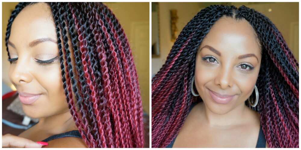Two-toned Senegalese braids