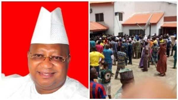 Body of Former Osun governor and current APC senator, Isiaka Adeleke has been returned back to hospital for autopsy amidst poison rumour
