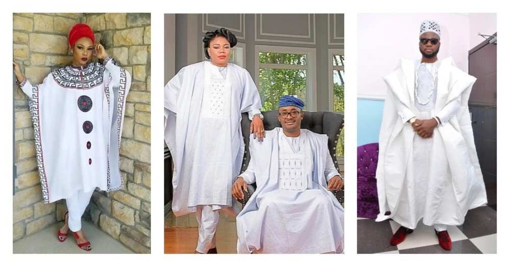Best white Agbada styles for guys and ladies