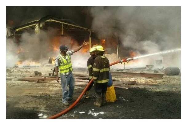 BREAKING: Fire guts Lagos factory, destroys property worth millions of naira