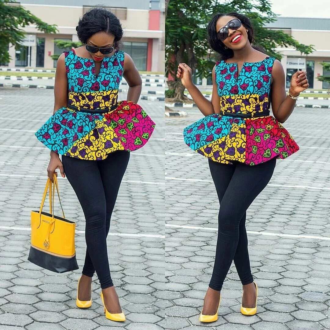 ankara peplum tops for jeans