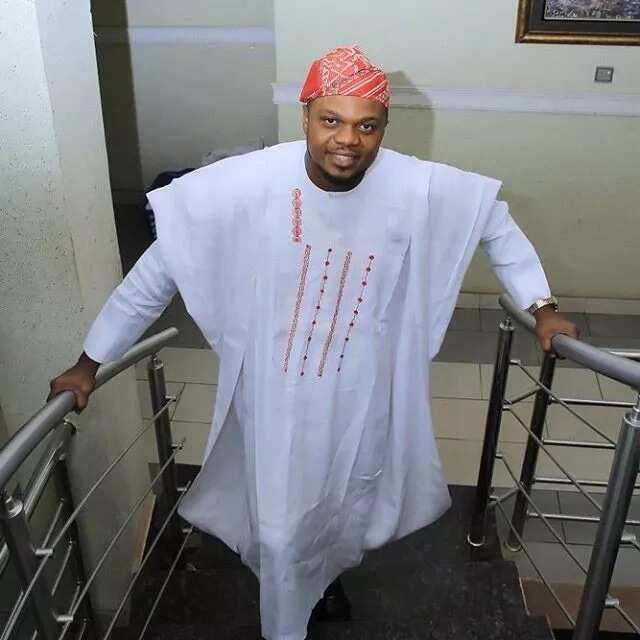 White Agbada style for guys with small embroidery