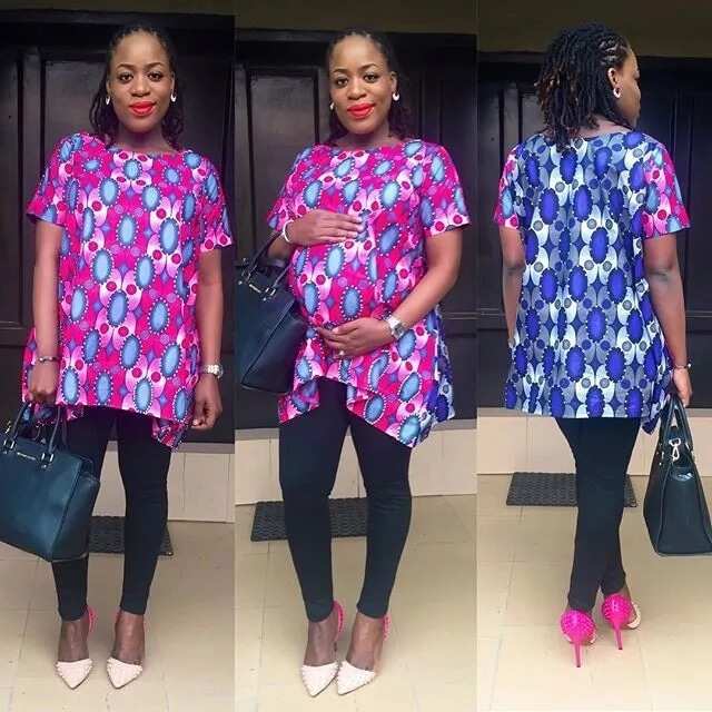 Ankara top styles 2024 for pregnant ladies