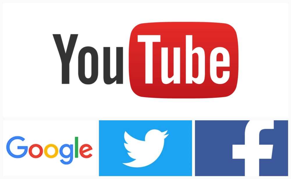 What services is from google, facebook, youtube or twitter?