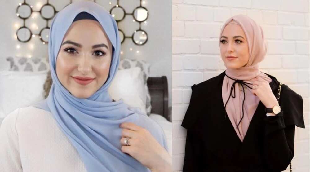 Hijab styles for heart face shapes