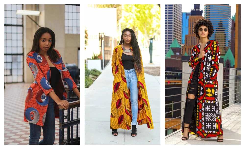 Trendy ankara jackets in red and orange colors