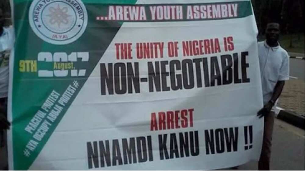 The federal government has been urged to arrest Nnmadi Kanu. Photo credit: Eric gossip The federal government has been urged to arrest Nnmadi Kanu. Photo credit: Eric gossip