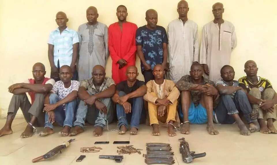 Police arrest 14 notorious kidnappers, robbers (photo)