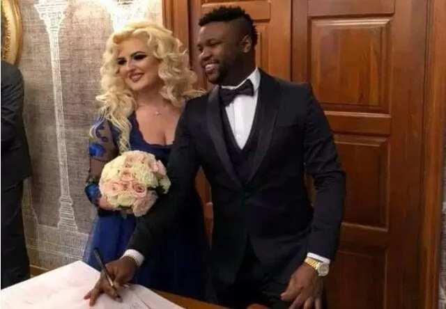 Nigerian big boy in Europe weds his white girlfriend (photos)