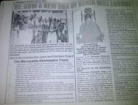 Family of late Oba of Benin are tenants in the kingdom?
