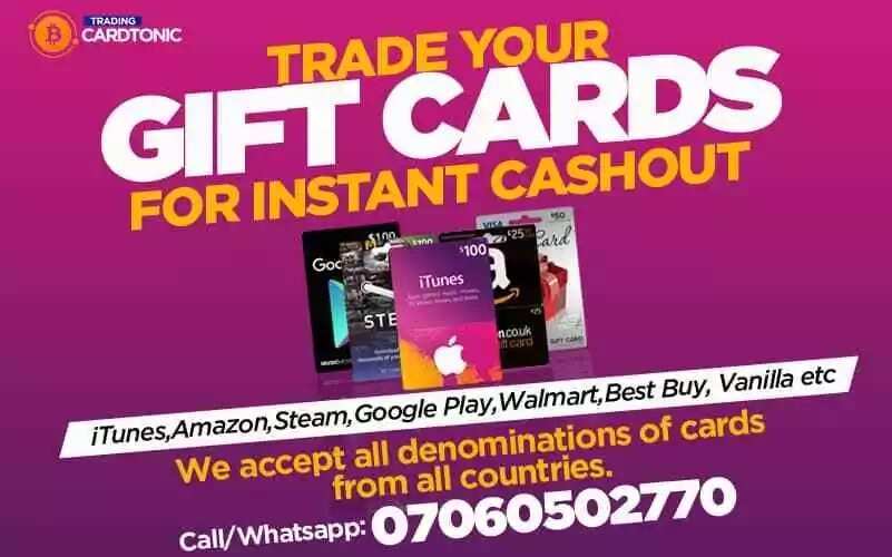 Top 8 Most Popular Nigerian Gift Cards 2023 - Cardtonic